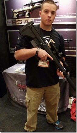 Jake of Desert Tactical Arms was kind enough to hold a pose for me. 