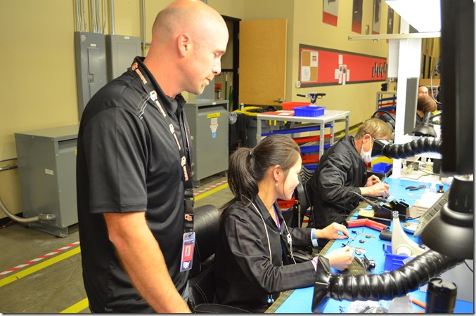 Crimson Trace Production Manager Scott Vandercoevering oversees manufacturing SEPT2014