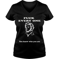 Asia Argento Fuck Everyone Ladies Vneck T Shirt - Anthony Bourdain Girlfriend Ladies Vneck Shirt
