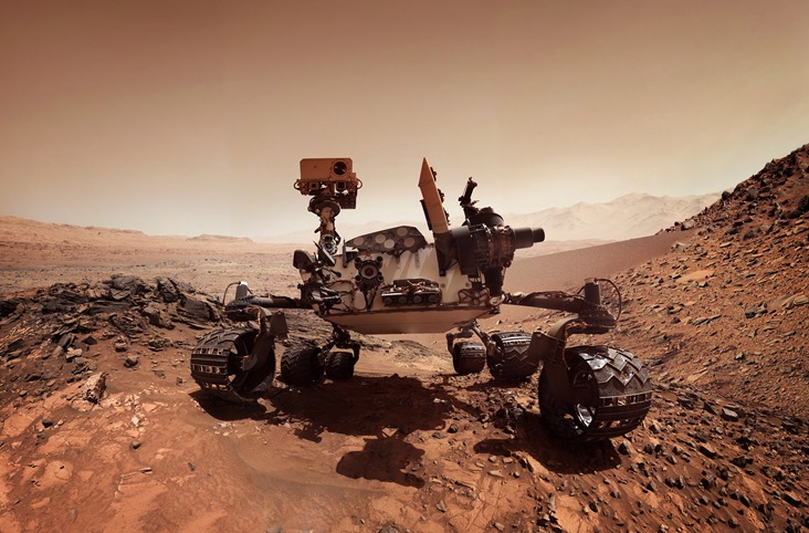 Mars rover. Elements of this image furnished by NASA